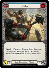 Disable (Blue) - Historic Pack 1 Blitz Deck: Bravo - Flesh and Blood TCG card