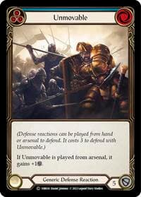 Unmovable (Blue) - Historic Pack 1 Blitz Deck: Bravo - Flesh and Blood TCG card