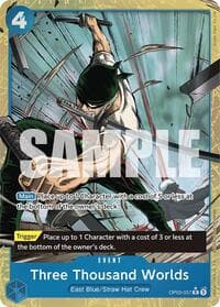 Three Thousand Worlds (Alternate Art) - Premium Booster -The Best- - One Piece Card Game card