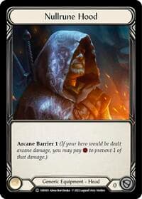 Nullrune Hood - Historic Pack 1 Blitz Deck: Dash - Flesh and Blood TCG card