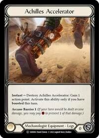 Achilles Accelerator - Historic Pack 1 Blitz Deck: Dash - Flesh and Blood TCG card
