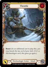 Throttle (Yellow) - Historic Pack 1 Blitz Deck: Dash - Flesh and Blood TCG card