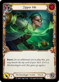Zipper Hit (Yellow) - Historic Pack 1 Blitz Deck: Dash - Flesh and Blood TCG card