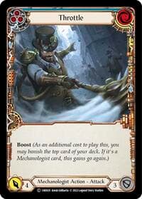 Throttle (Blue) - Historic Pack 1 Blitz Deck: Dash - Flesh and Blood TCG card