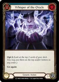 Whisper of the Oracle (Blue) - Historic Pack 1 Blitz Deck: Kano - Flesh and Blood TCG card