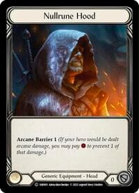 Nullrune Hood - Historic Pack 1 Blitz Deck: Rhinar - Flesh and Blood TCG card