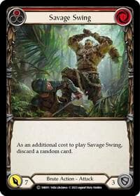 Savage Swing (Red) - Historic Pack 1 Blitz Deck: Rhinar - Flesh and Blood TCG card