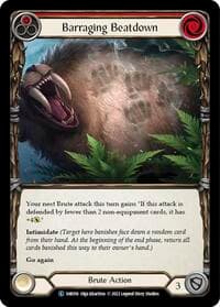 Barraging Beatdown (Red) - Historic Pack 1 Blitz Deck: Rhinar - Flesh and Blood TCG card