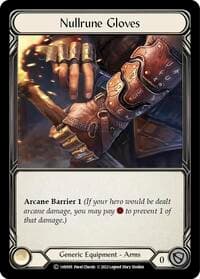Nullrune Gloves - Historic Pack 1 Blitz Deck: Viserai - Flesh and Blood TCG card