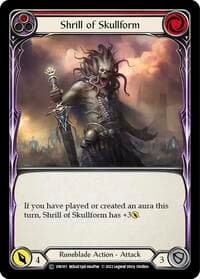 Shrill of Skullform (Red) - Historic Pack 1 Blitz Deck: Viserai - Flesh and Blood TCG card