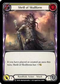 Shrill of Skullform (Yellow) - Historic Pack 1 Blitz Deck: Viserai - Flesh and Blood TCG card