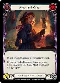 Meat and Greet (Blue) - Historic Pack 1 Blitz Deck: Viserai - Flesh and Blood TCG card