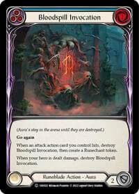 Bloodspill Invocation (Blue) - Historic Pack 1 Blitz Deck: Viserai - Flesh and Blood TCG card