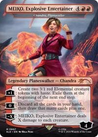 MEIKO, Explosive Entertainer - Chandra, Flamecaller - Secret Lair Drop Series - Magic: The Gathering card