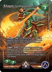Khagan, Smoldering Striker - Genesis Returns - Alpha Clash card