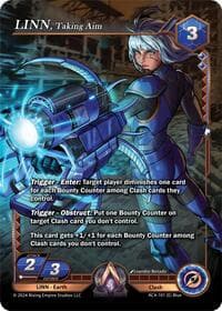 LINN, Taking Aim - Genesis Returns - Alpha Clash card