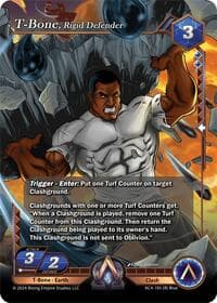 T-Bone, Rigid Defender - Genesis Returns - Alpha Clash card