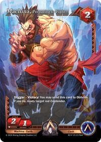 Machina, Preparing to Fight - Genesis Returns - Alpha Clash card