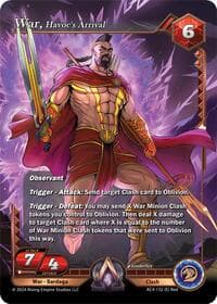 War, Havoc's Arrival - Genesis Returns - Alpha Clash card