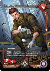 Webber, Examining the Scene - Genesis Returns - Alpha Clash card