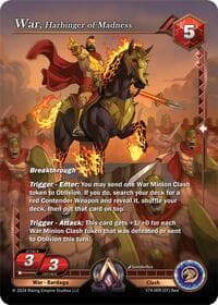 War, Harbinger of Madness - Genesis Returns - Alpha Clash card