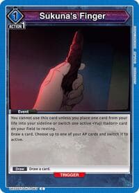 Sukuna's Finger - UE03ST: Jujutsu Kaisen Starter Deck - Union Arena card