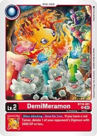 DemiMeramon - BT18-001 - Release Special Booster 2.0 - Digimon Card Game card