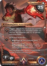 Kilimanjaro, Power Erupting (Pre-Release) - Genesis Returns - Alpha Clash card