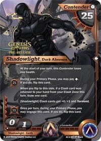 Shadowlight, Dark Absence (Pre-Release) - Genesis Returns - Alpha Clash card