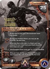 Shadowlight, Dark Absence (Pre-Release Champion) - Genesis Returns - Alpha Clash card