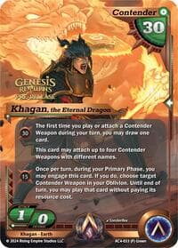Khagan, the Eternal Dragon (Pre-Release) - Genesis Returns - Alpha Clash card