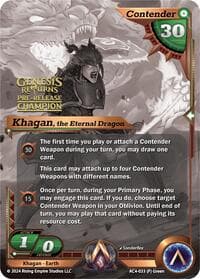 Khagan, the Eternal Dragon (Pre-Release Champion) - Genesis Returns - Alpha Clash card