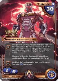 Genesis, Emissary of Chaos (Pre-Release) - Genesis Returns - Alpha Clash card