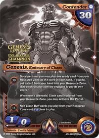 Genesis, Emissary of Chaos (Pre-Release Champion) - Genesis Returns - Alpha Clash card