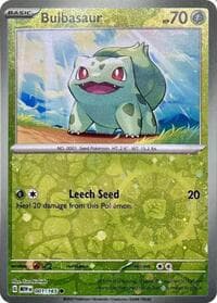 Bulbasaur - 001/165 (Reverse Cosmos Holo) (Costco Exclusive) - Miscellaneous Cards & Products - Pokemon card