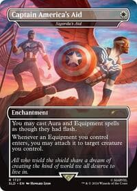 Captain America's Aid - Sigarda's Aid - Secret Lair Drop Series - Magic: The Gathering card