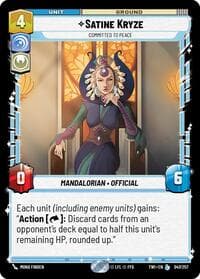 Satine Kryze - Committed to Peace - Twilight of the Republic - Star Wars: Unlimited card