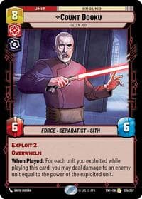 Count Dooku - Fallen Jedi - Twilight of the Republic - Star Wars: Unlimited card