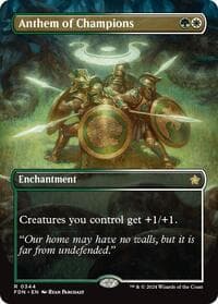 Anthem of Champions (Borderless) - Foundations - Magic: The Gathering card