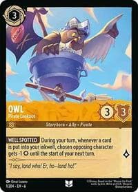 Owl - Pirate Lookout - Azurite Sea - Disney Lorcana card