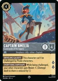 Captain Amelia - Commander of the Legacy - Azurite Sea - Disney Lorcana card