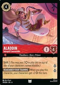 Aladdin - Intrepid Commander - Azurite Sea - Disney Lorcana card