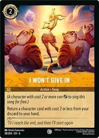 I Won't Give In - Azurite Sea - Disney Lorcana card