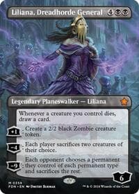 Liliana, Dreadhorde General (Borderless) - Foundations - Magic: The Gathering card