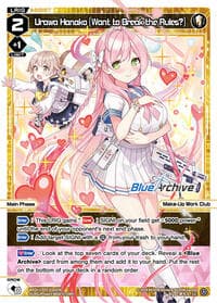 Urawa Hanako [Want to Break the Rules?] - Blue Archive DIVA - WIXOSS card