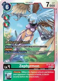 Zephyrmon - Release Special Booster 2.0 Celebration Event Cards - Digimon Card Game card