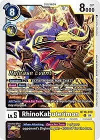 RhinoKabuterimon - Release Special Booster 2.0 Celebration Event Cards - Digimon Card Game card