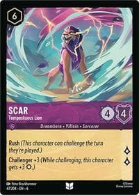 Scar - Tempestuous Lion - Azurite Sea - Disney Lorcana card