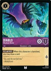 Diablo - Obedient Raven - Azurite Sea - Disney Lorcana card