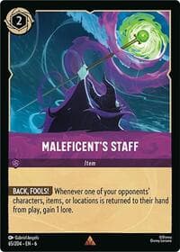 Maleficent's Staff - Azurite Sea - Disney Lorcana card